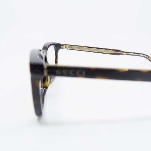 GUCCI GG0126O 002 51mm Brown Tortoise Shell Acetate New Men's Eyeglasses. - Picture 6 of 9